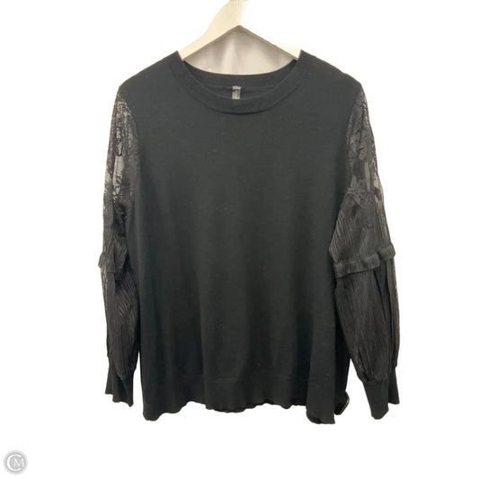 Top Long Sleeve By Massini In Black, Size: 2x