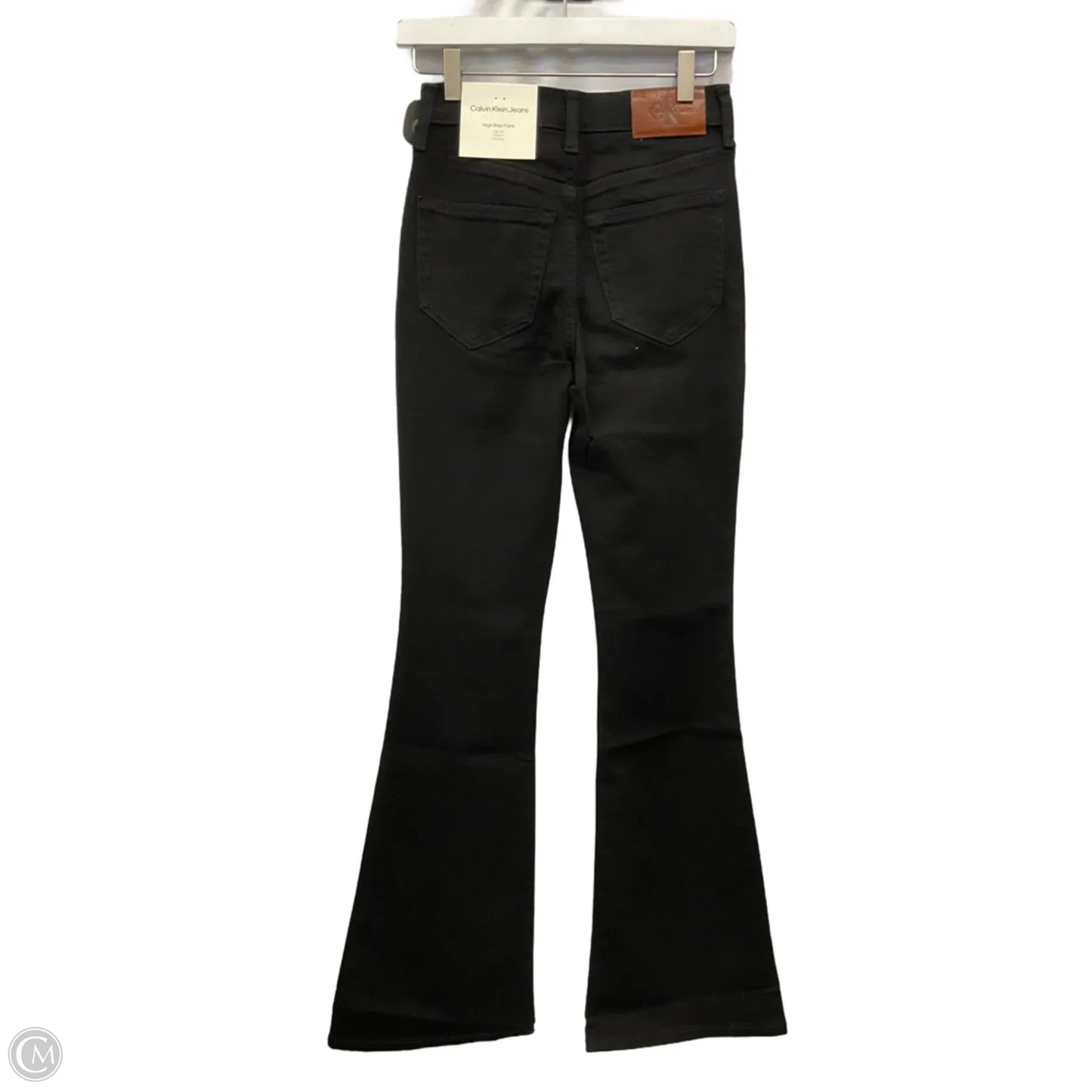 Jeans Flared By Calvin Klein In Black Denim, Size: 2