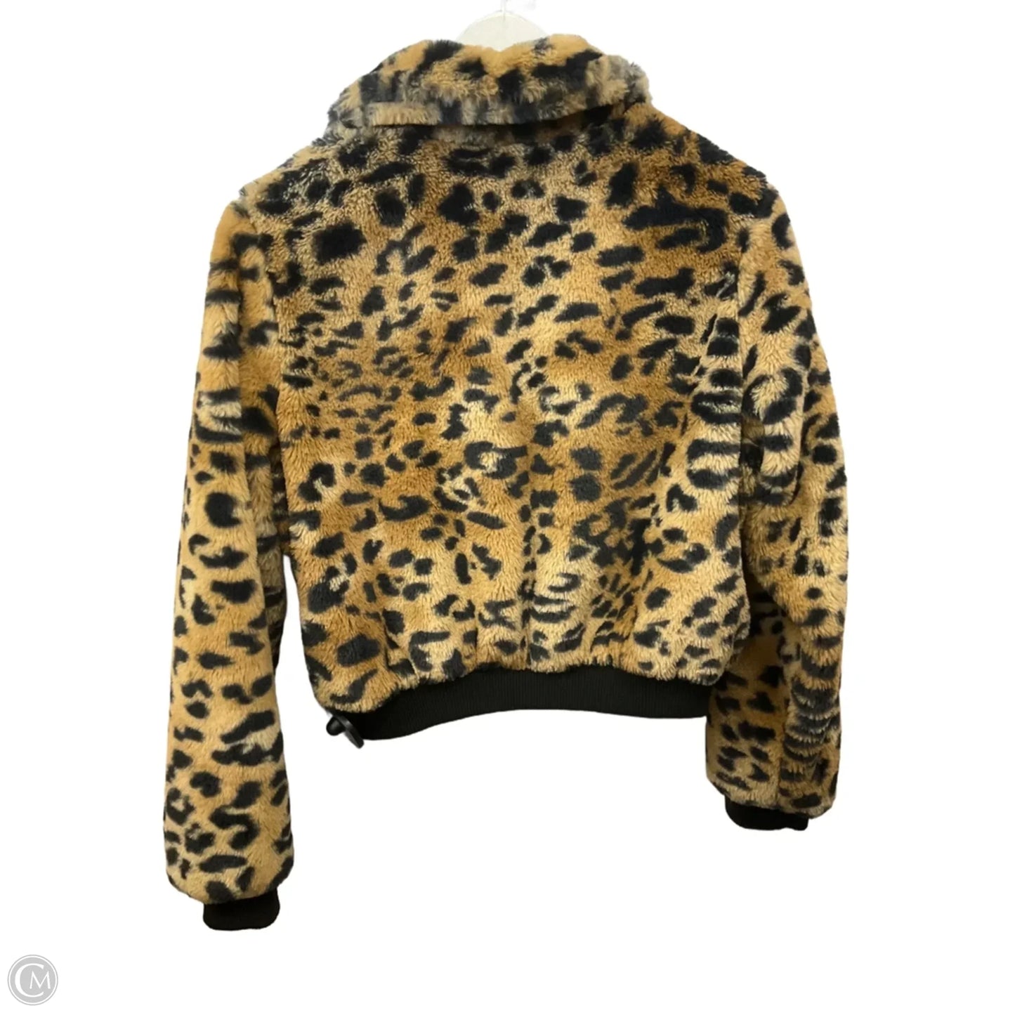 Jacket Faux Fur & Sherpa By No Boundaries In Animal Print, Size: L