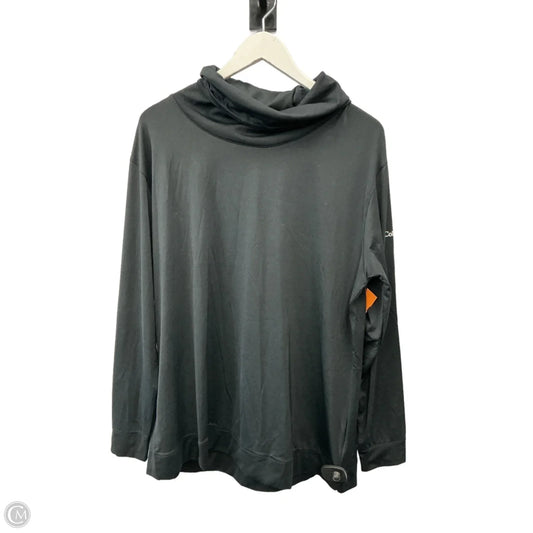 Athletic Top Long Sleeve Collar By Columbia In Black, Size: 2x