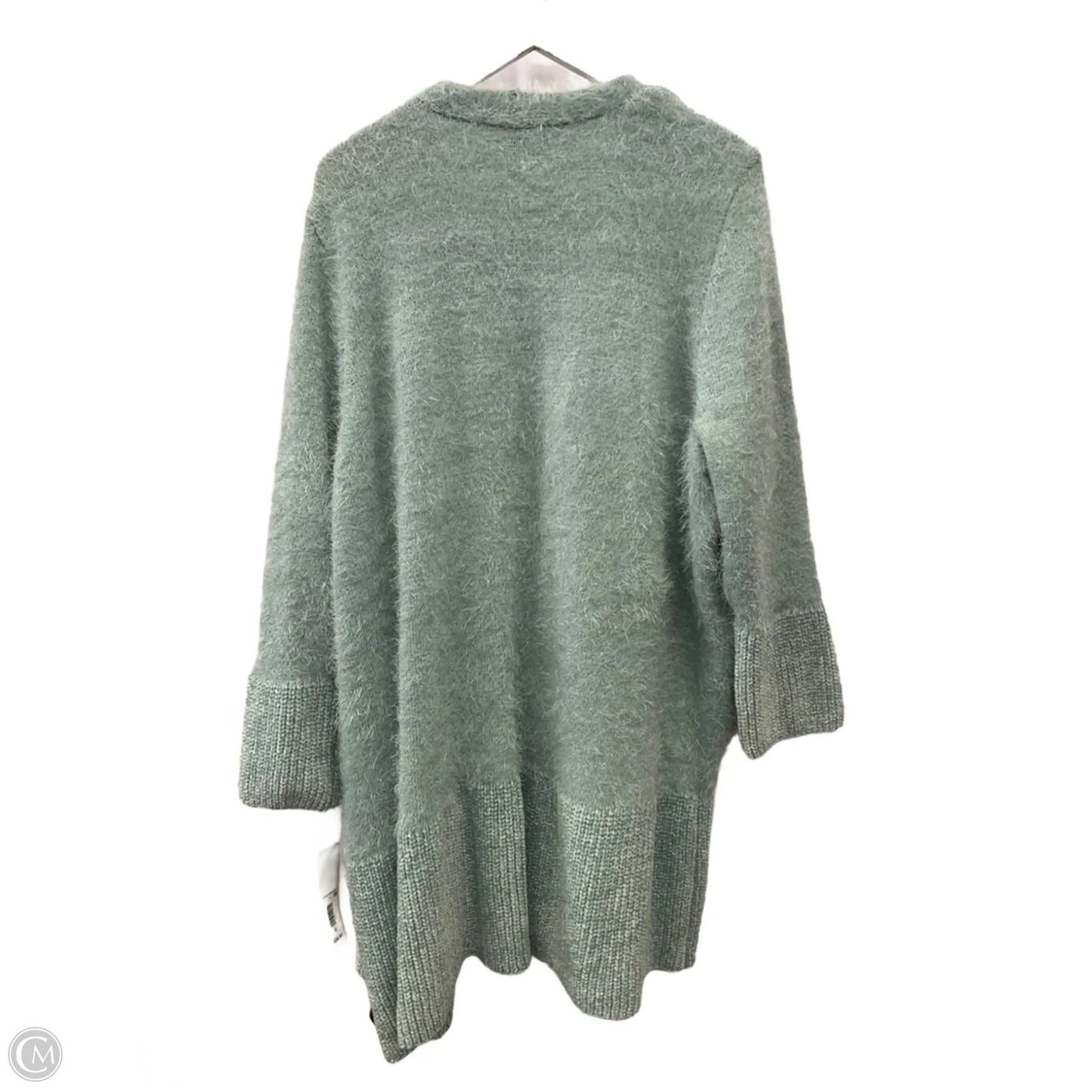Sweater Cardigan By Massini In Green, Size: 3x