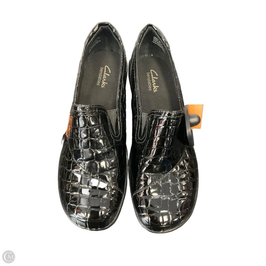 Shoes Heels Wedge By Clarks In Black, Size: 8