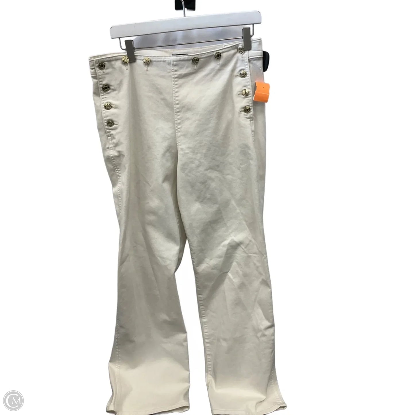 Pants Wide Leg By Express In Cream Denim, Size: 8