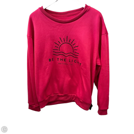 Sweatshirt Crewneck By Shein In Pink, Size: Xl