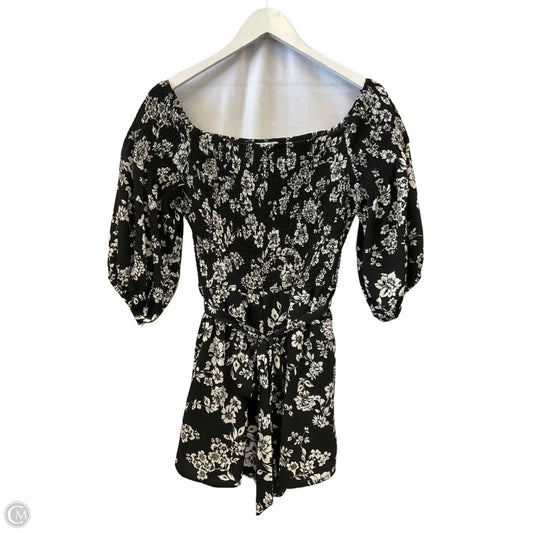 Romper By Premier Amour In Black & White, Size: L
