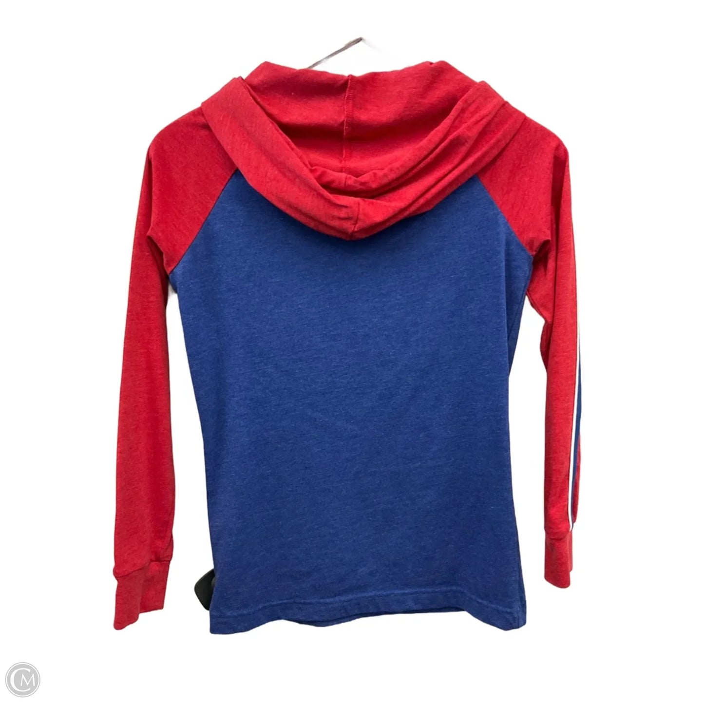 Athletic Top Long Sleeve Hoodie By Clothes Mentor In Blue & Red, Size: Xs
