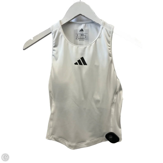 Athletic Tank Top By Adidas In White, Size: S