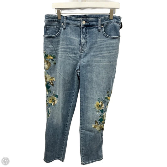 Jeans Cropped By Chicos In Blue Denim, Size: 10