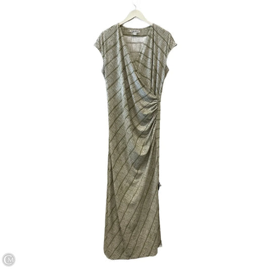 Dress Casual Maxi By Tommy Bahama In Green & White, Size: L