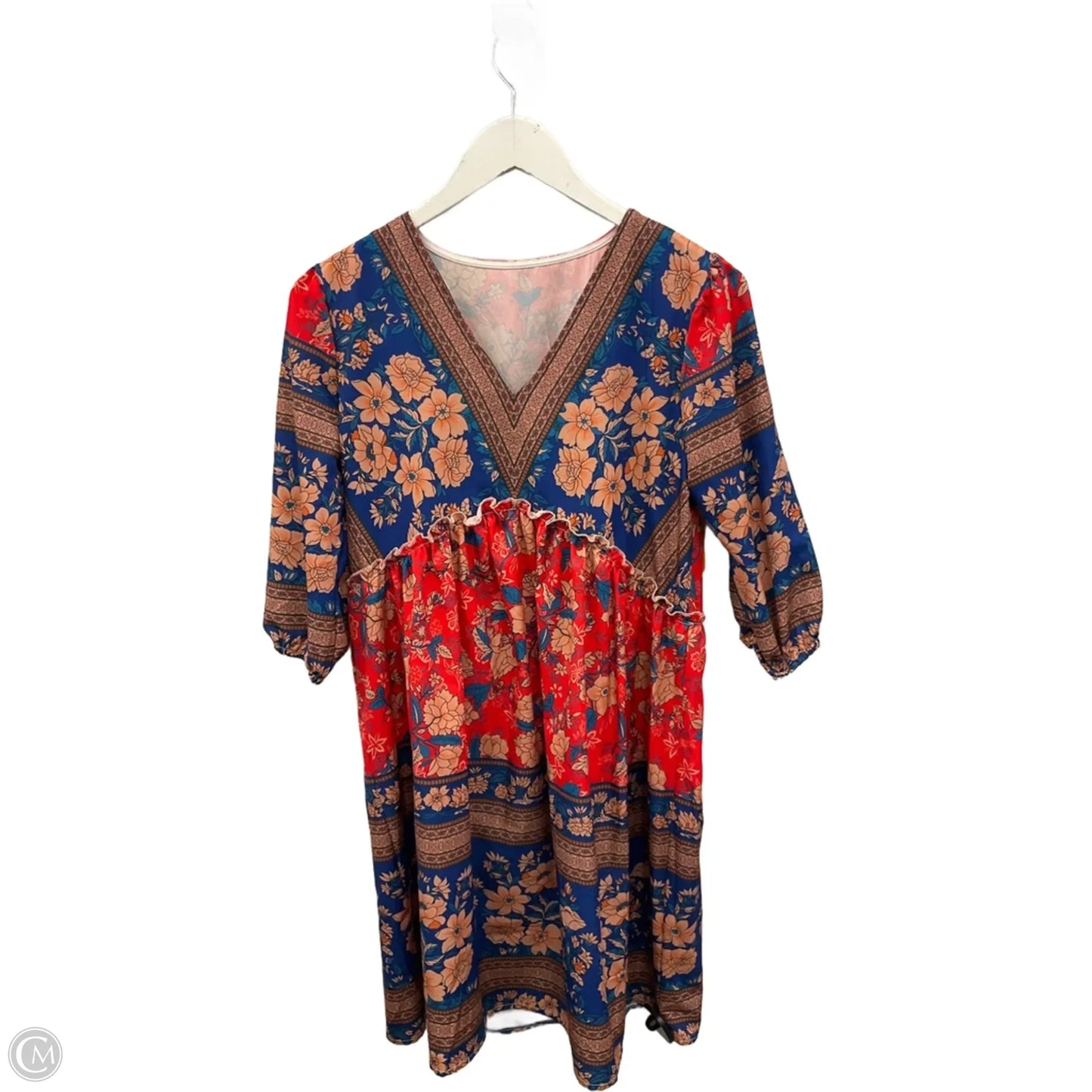 Dress Casual Short By Cmf In Blue & Red, Size: S