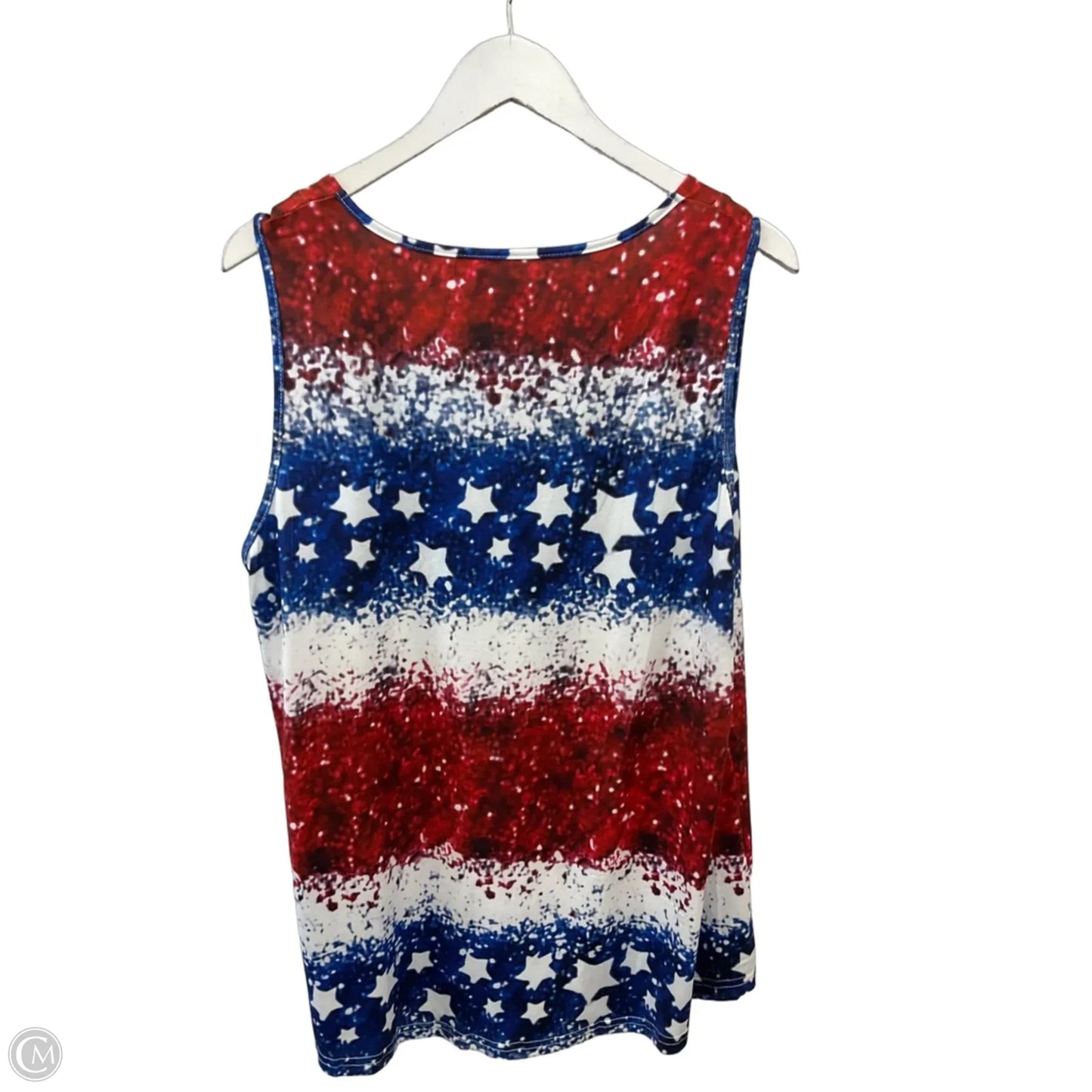 Tank Top By Cmf In Blue & Red & White, Size: 2x