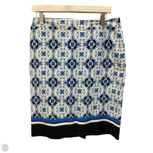 Skirt Mini & Short By Van Heusen In Blue & White, Size: 6