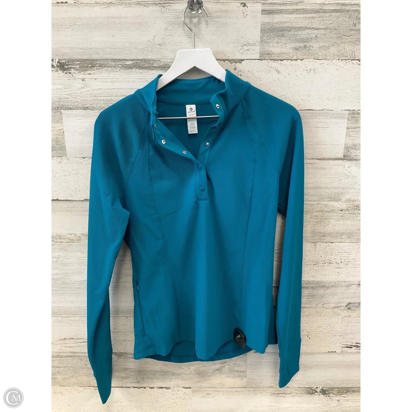 Athletic Sweatshirt Collar By 90 Degrees By Reflex In Teal, Size: L