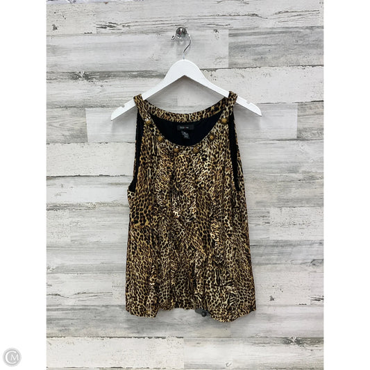 Top Sleeveless By Style And Company In Animal Print, Size: Xl