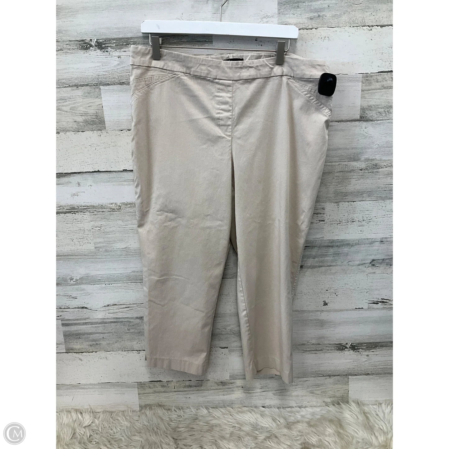 Capris By Dalia In Beige, Size: 18