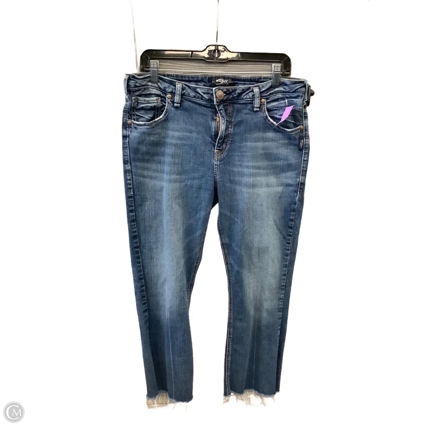 Jeans Cropped By Silver In Blue Denim, Size: 16