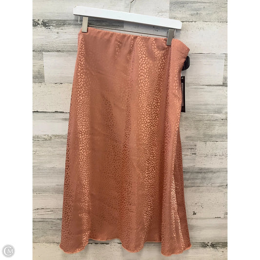 Skirt Midi By Nicole Miller In Peach, Size: Xl