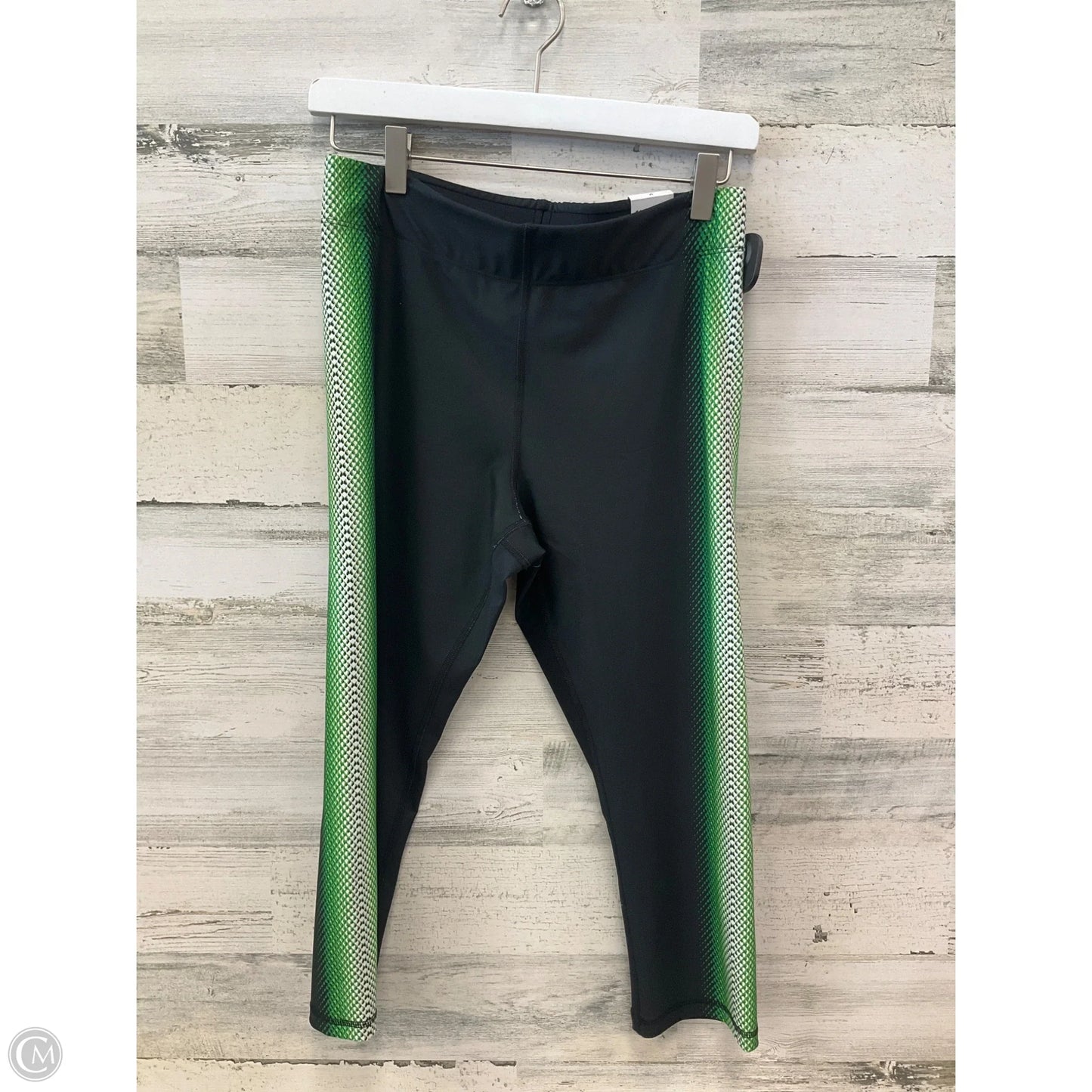 Athletic Leggings Capris By Clothes Mentor In Black & Green, Size: M