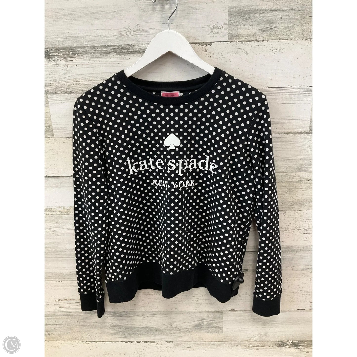 Sweatshirt Designer By Kate Spade In Polkadot Pattern, Size: S