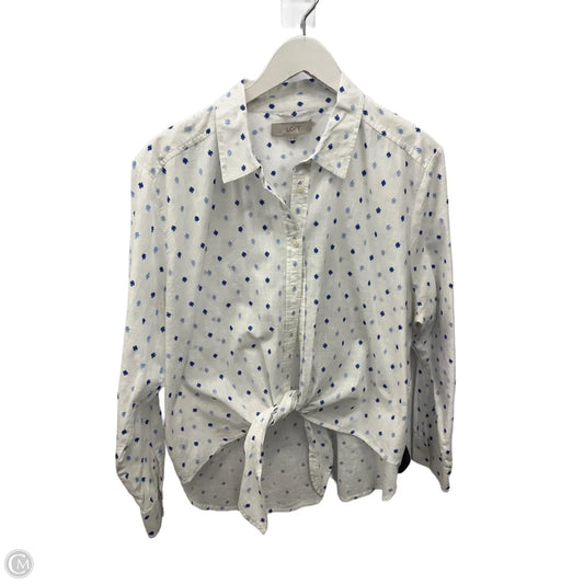 Top Long Sleeve By Loft In White, Size: Xl