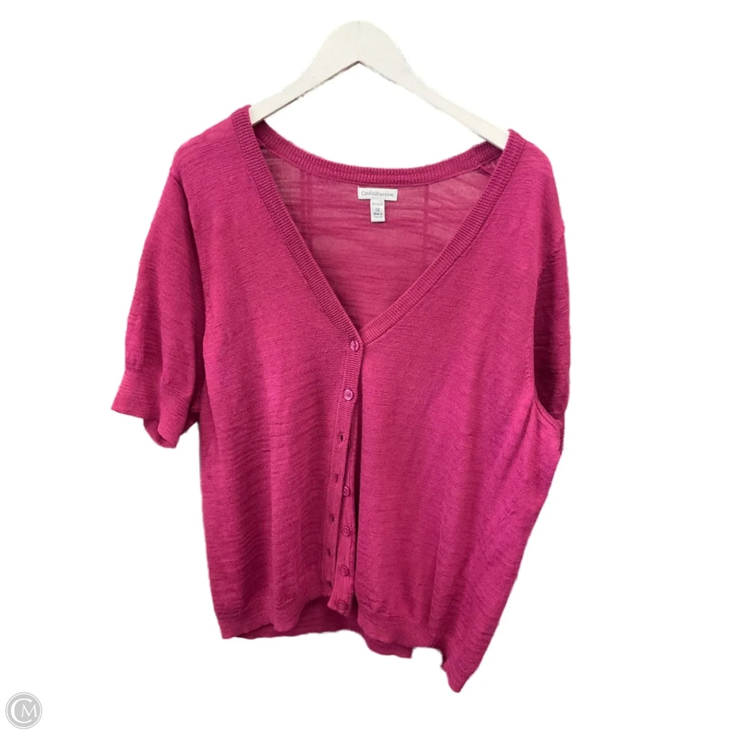 Cardigan By Croft And Barrow In Purple, Size: 1x