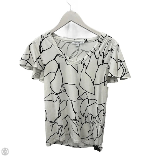 Top Short Sleeve By Chicos In White, Size: S