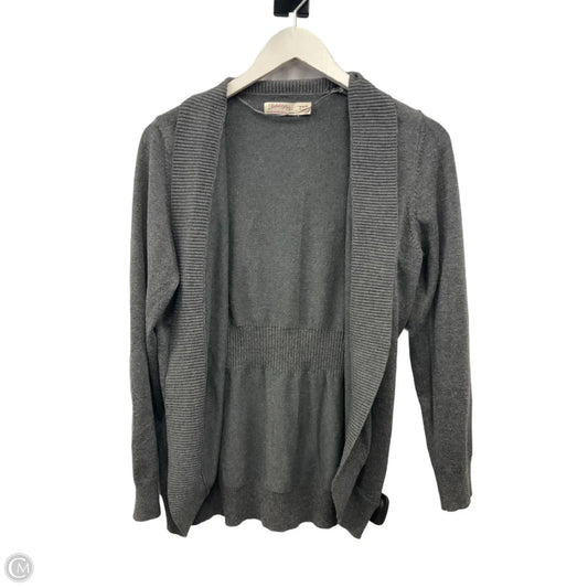 Sweater Cardigan By Faded Glory In Grey, Size: M