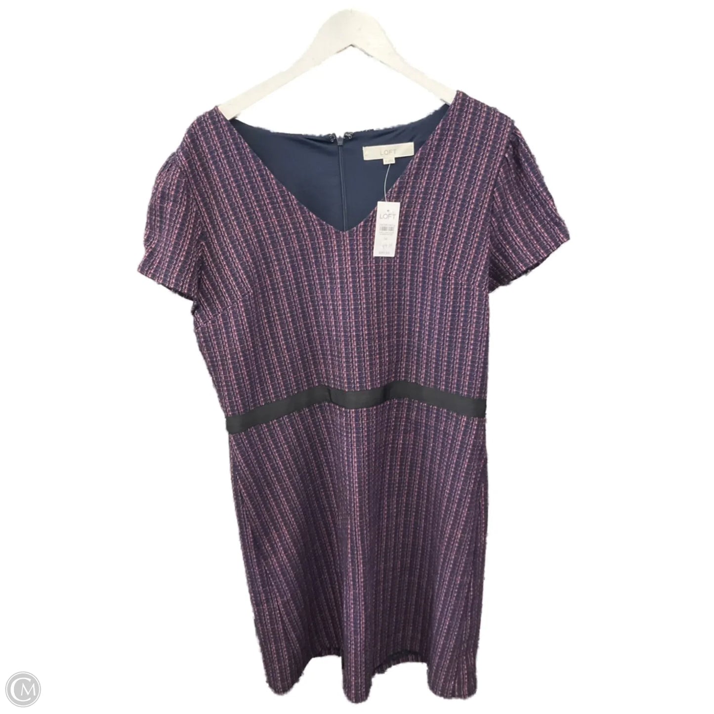 Dress Casual Short By Loft In Blue & Pink, Size: L