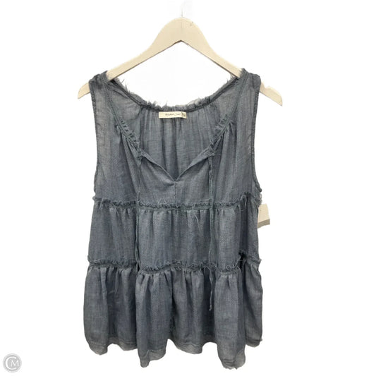 Top Sleeveless By Mustard Seed In Blue, Size: M