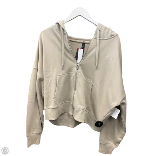 Athletic Jacket By Dkny In Tan, Size: Xl