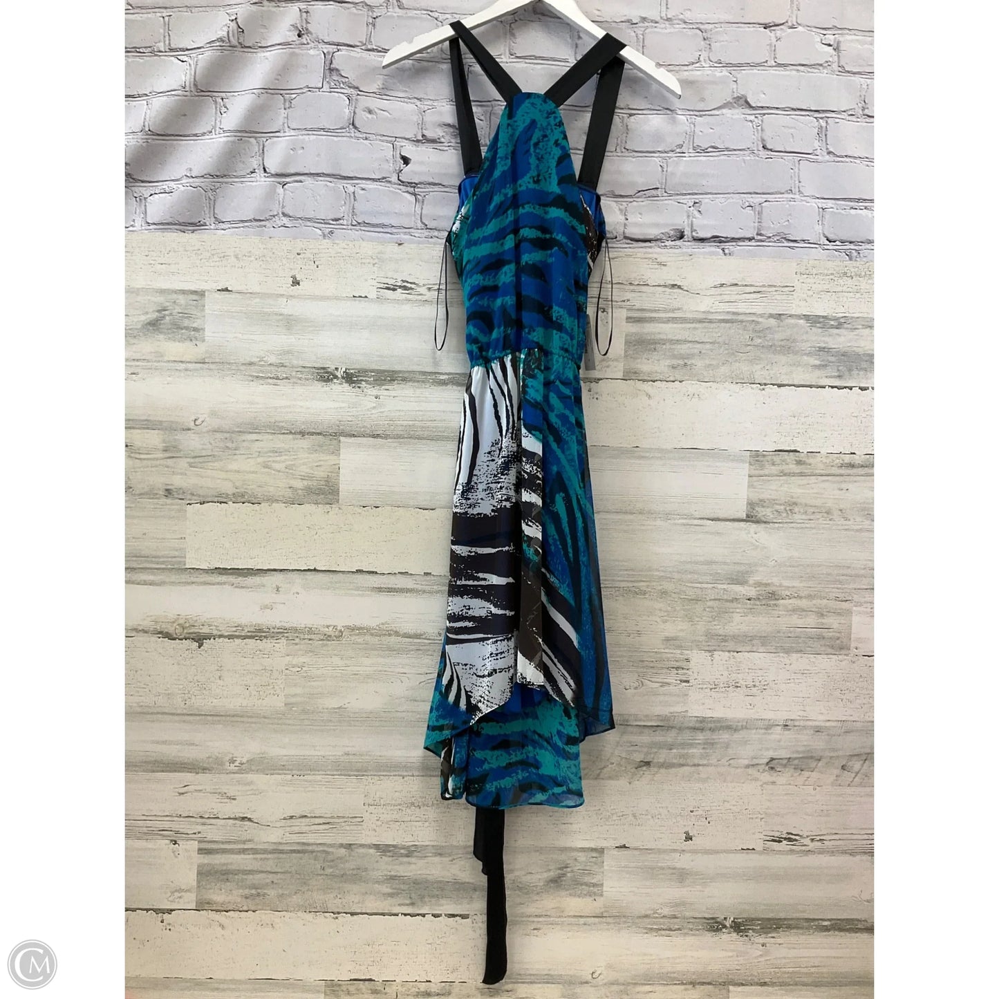 Dress Casual Short By Bisou Bisou In Black & Blue, Size: S