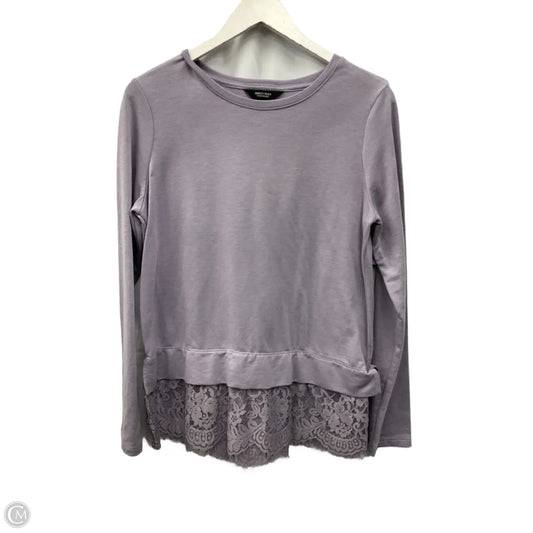 Top Long Sleeve By Simply Vera In Purple, Size: M