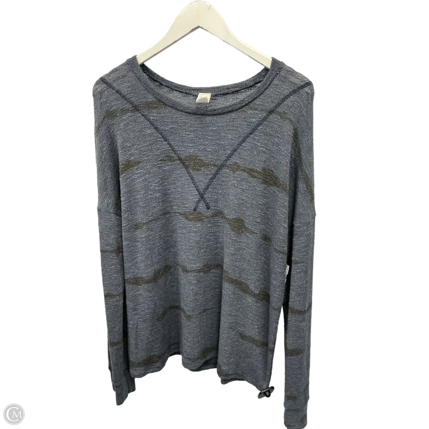 Top Long Sleeve By 7th Ray In Blue, Size: L