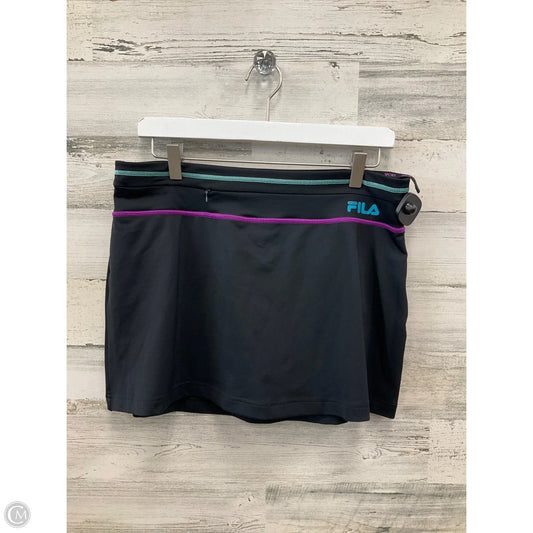 Athletic Skort By Fila In Black, Size: M