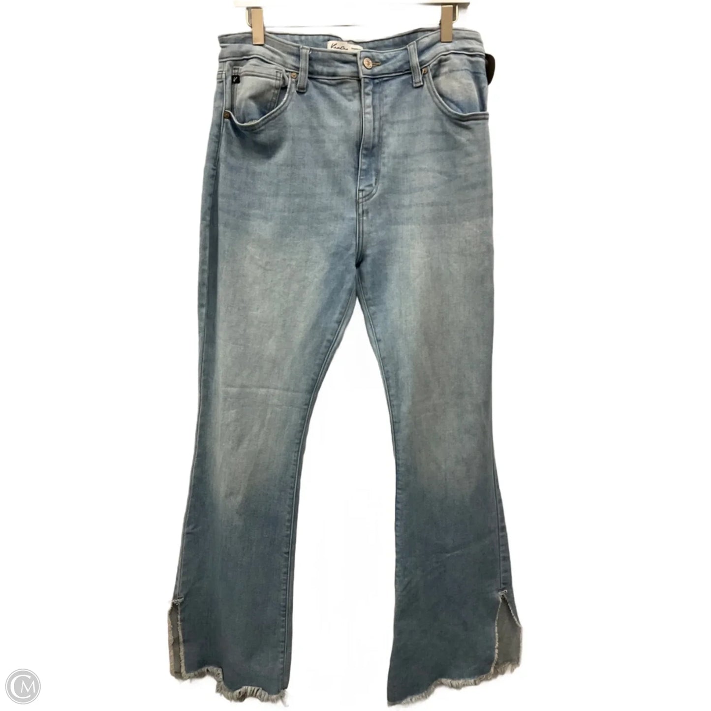 Jeans Flared By Kancan In Blue Denim, Size: 14