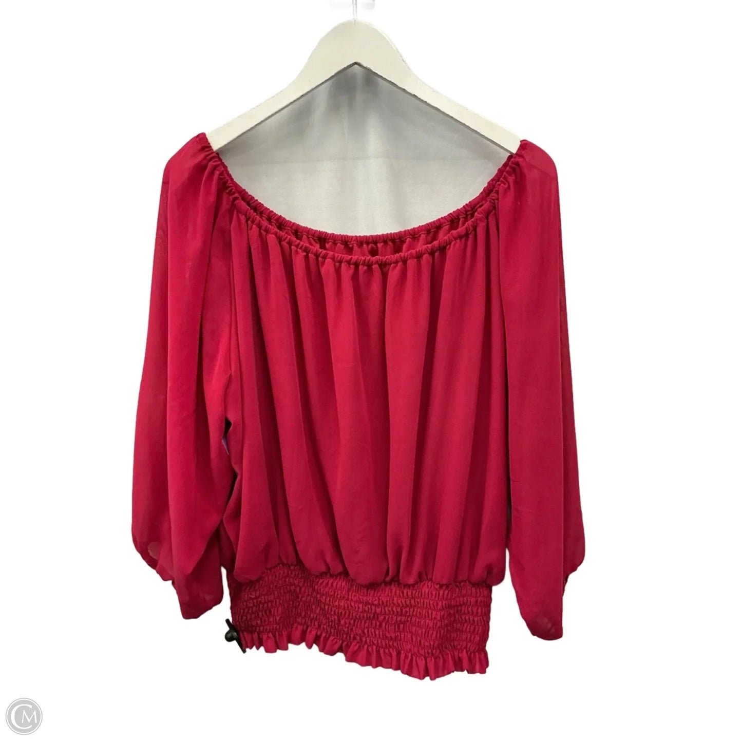 Top 3/4 Sleeve By Clothes Mentor In Pink, Size: 1x