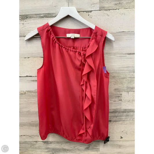 Top Sleeveless By Loft In Pink, Size: S