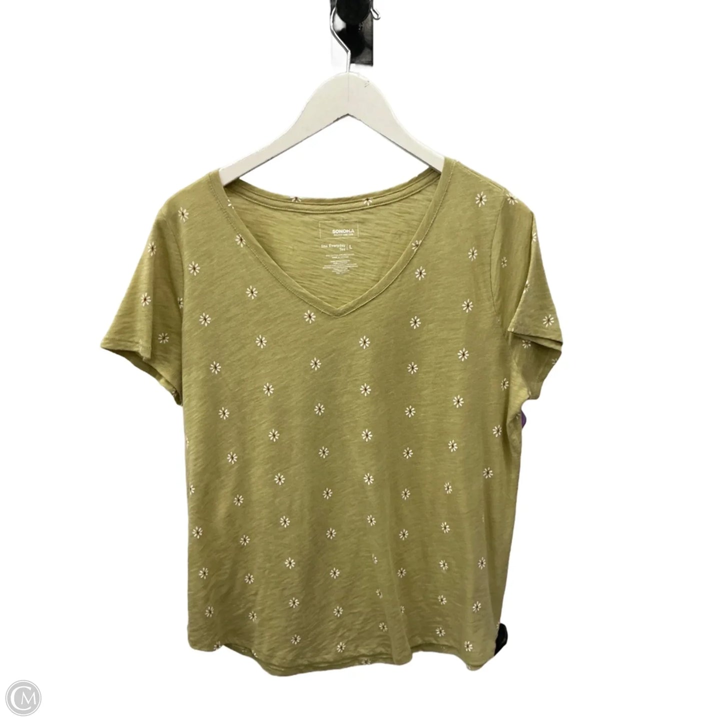 Top Short Sleeve By Sonoma In Green, Size: L