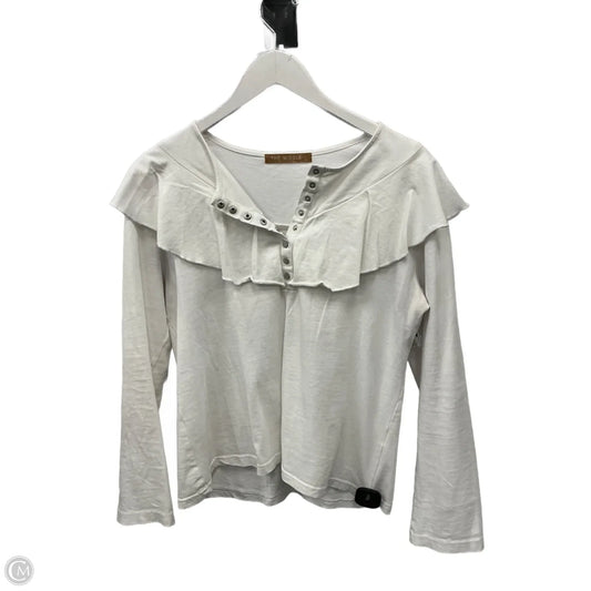 Top Long Sleeve By Clothes Mentor In Cream, Size: L