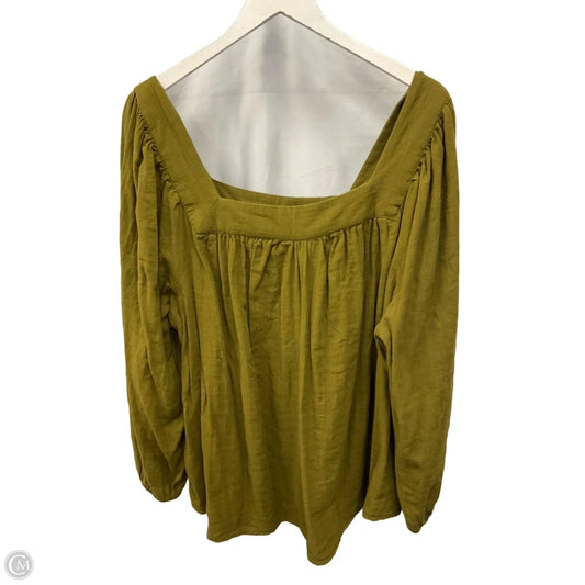 Top Long Sleeve By Sonoma In Green, Size: 3x
