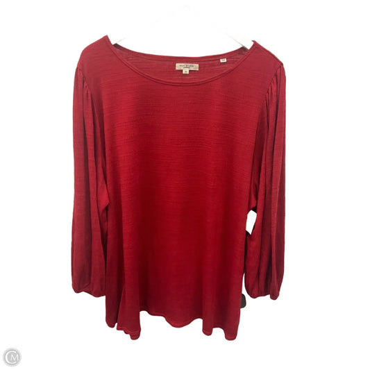 Top Long Sleeve By Max Studio In Red, Size: 3x