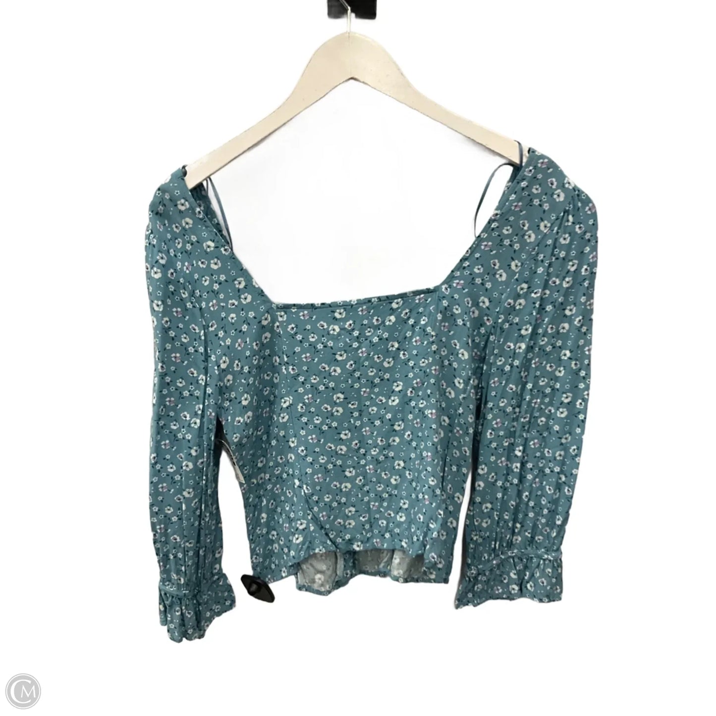 Top 3/4 Sleeve By Mi Ami In Blue, Size: M