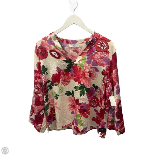 Top 3/4 Sleeve By Natori In Pink, Size: L
