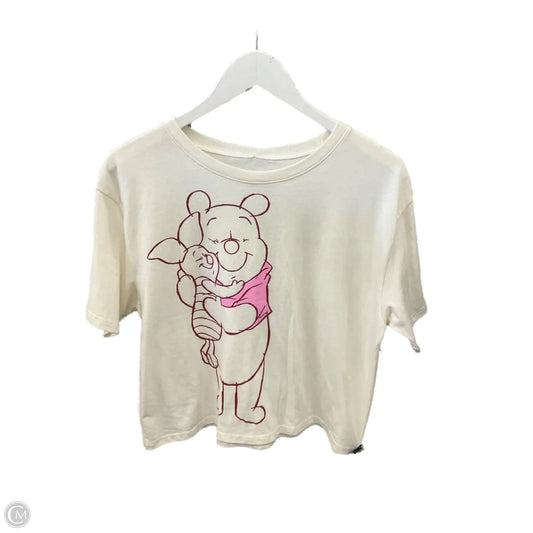 Top Short Sleeve Basic By Disney Store In Cream, Size: L