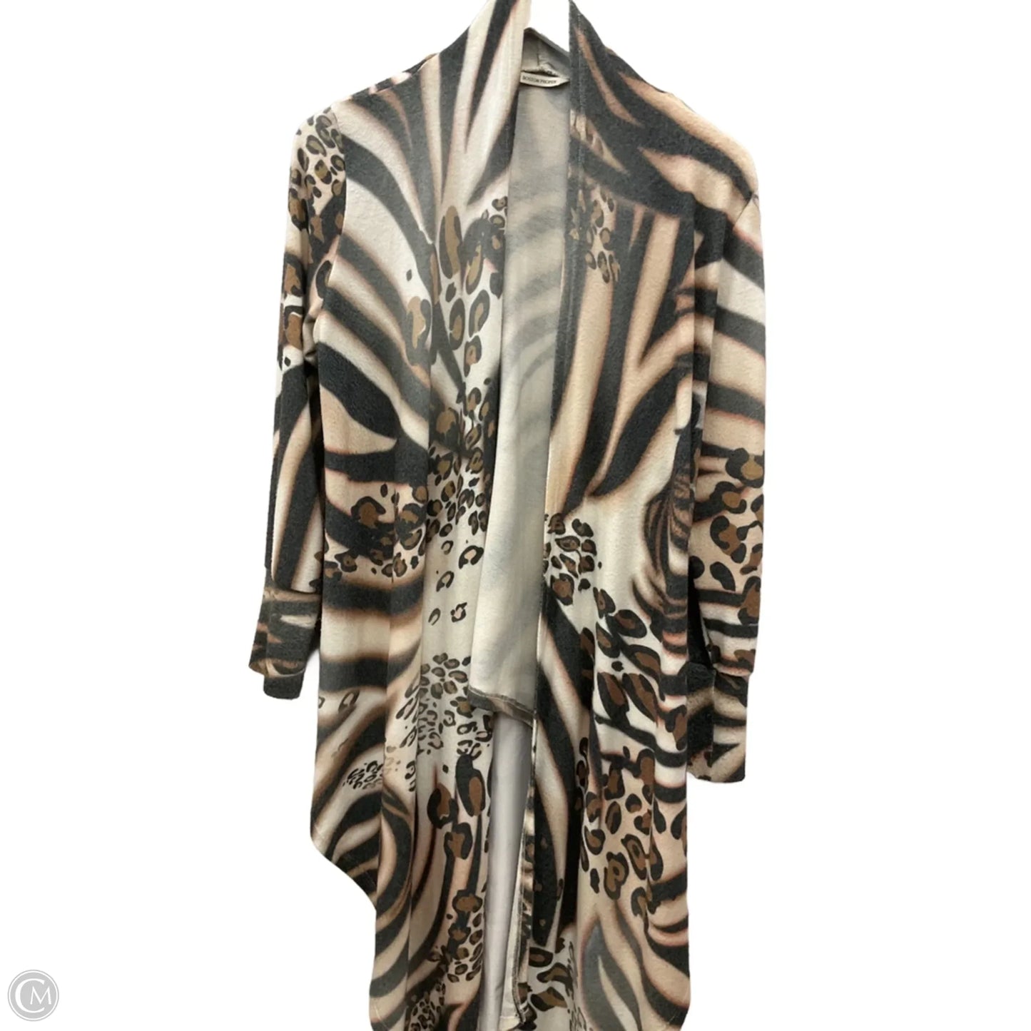 Cardigan By Boston Proper In Animal Print, Size: M