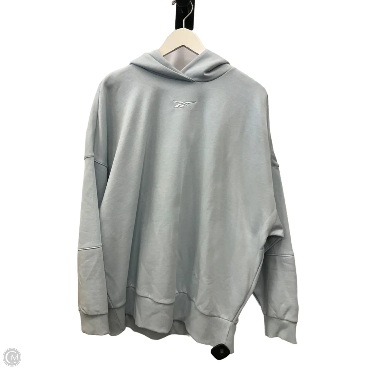 Athletic Sweatshirt Hoodie By Reebok In Blue, Size: L