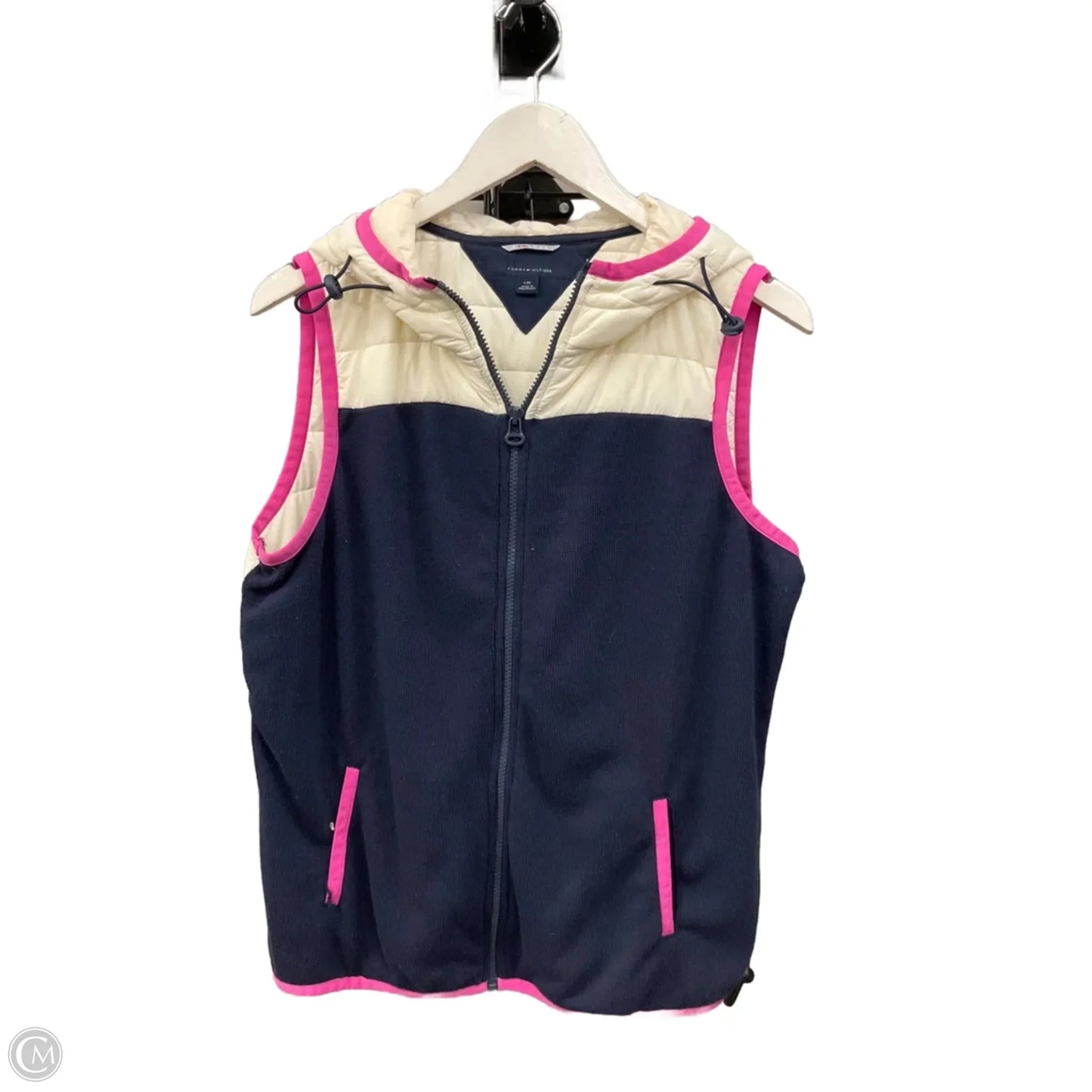 Vest Fleece By Tommy Hilfiger In Blue & Pink, Size: L
