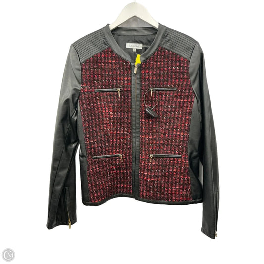 Blazer By Calvin Klein In Black & Red, Size: M