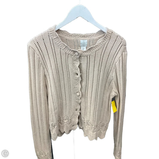 Sweater Cardigan By Joie In Tan, Size: L