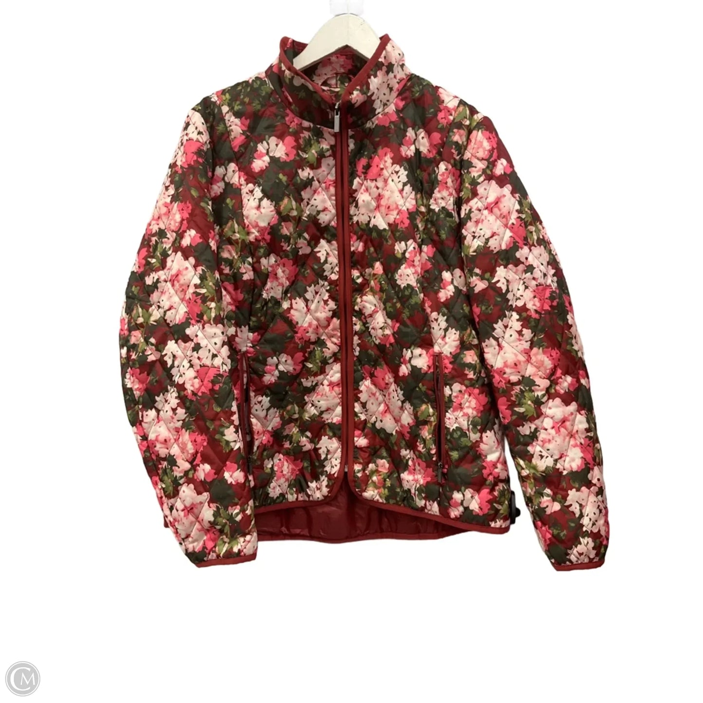 Jacket Puffer & Quilted By Lands End In Floral Print, Size: Xl